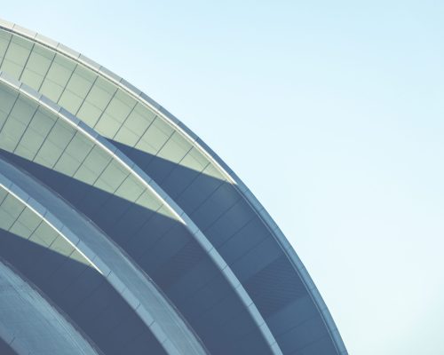 Abstract Detail Of Sleek Modern Contemporary Architecture With Copy Space